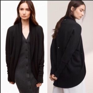 ARITZIA Wilfred Diderot Open Cocoon Cardigan Sweater Black XXS